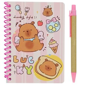 Bloco de Anotação Capivara C/ Caneta 10,5x15cm em Papel Interponte