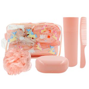 Kit Viagem C/ Nécessaire Unicórnio 5 Peças em Plástico Casita