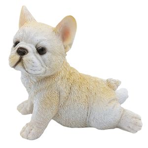 Cachorro Sentado Decorativo 10x8cm em Resina Youbai
