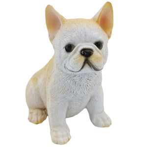 Cachorro Sentado Decorativo 8x7,5cm em Resina Youbai