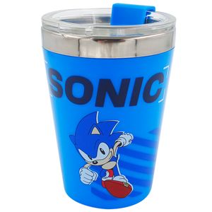Copo Snap Sonic C/ Tampa 300ml em Aço Inox Zona Criativa