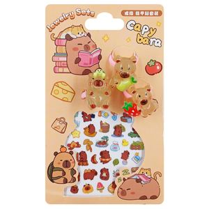Cartela de Adesivos C/ Anel Capivara 12x17cm em PVC Michael Judi