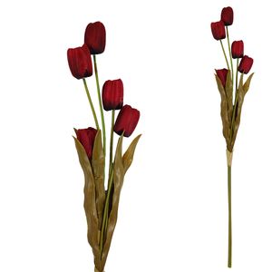 Haste de Tulipas Artificial 81cm em Plástico Bella Garden