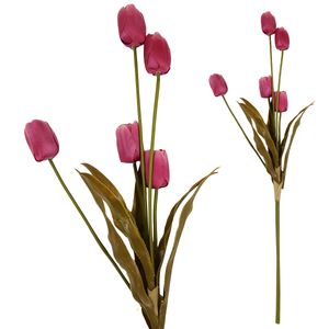 Haste de Tulipas Artificial 81cm em Plástico Bella Garden