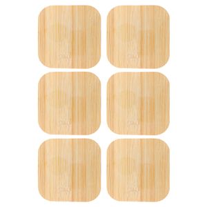 Jogo de Porta Copos Quadrado 6 Peças em Bambu Livon