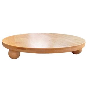 Bandeja Redonda Decorativa 30cm em Bambu Livon