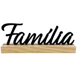 Placa Família Decorativa 20cm em MDF Livon