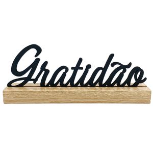 Placa Gratidão Decorativa 20cm em MDF Livon