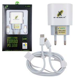 Carregador Turbo Cabo USB Tipo C 30W em Plástico X-Cell