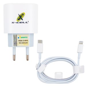 Carregador Turbo Cabo Lightning (Iphone) 30W em Plástico X-Cell