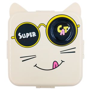 Marmita Infantil Super Cat 19,9cm em Plástico Lila Cosméticos