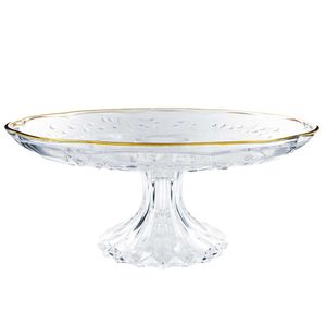 Prato P/ Bolo New Butterfly 26,5x27cm em Cristal Lyor