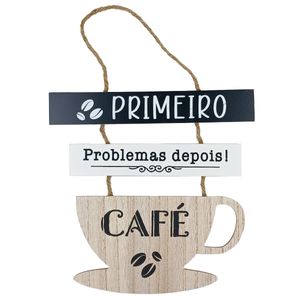 Placa Cantinho do Café 24x35cm em MDF Livon