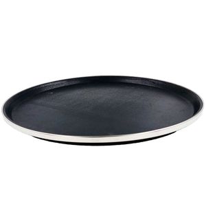Bandeja de plástico e aço inox antiaderente redonda 40cm Unihome