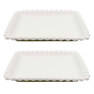 Conjunto de 2 petisqueira de porcelana 20x2cm Bon gourmet Rojemac