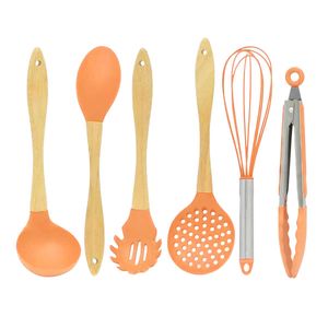 Conjunto de Utensílios Master  Silicone e Madeira 6 Peças Wincy