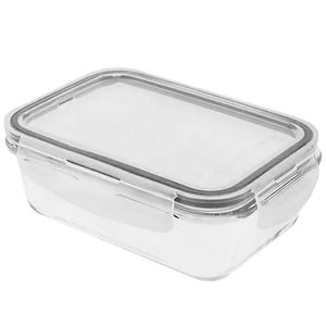 Pote Hermético Retangular 420ml em Vidro Livon