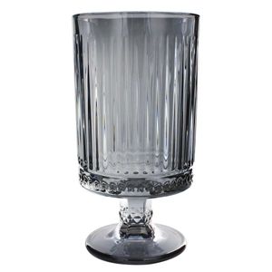 Vaso Decorativo Esplendor Titânio 10x18,7cm em Vidro Kehome