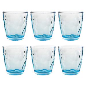 Jogo De Copos Stone Color 6 Peças 230ml em Vidro Kehome