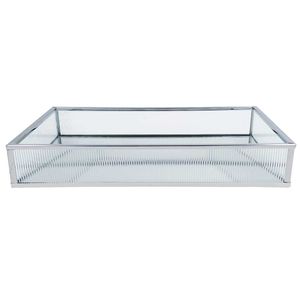 Bandeja Espelhada 24,5x15cm em Metal Mai Home