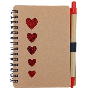 Mini Caderno de Anotação C/ Caneta 12x9,5cm em Papel Interponte