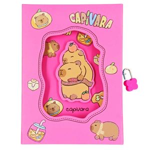 Diário Capivara C/ Cadeado 17,6x11cm em Papel Interponte