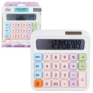 Calculadora de Mesa 12 Dígitos 13x13cm em Plástico Fu Xing