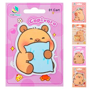 Bloco de Anotação Capivara 5,5x4,5cm em Papel Interponte