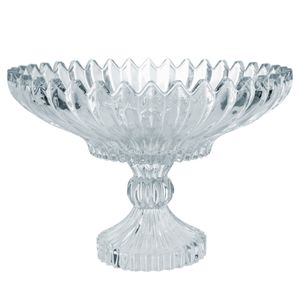 Centro de Mesa Brasília C/ Pé 30x20cm em Vidro Hauskraft