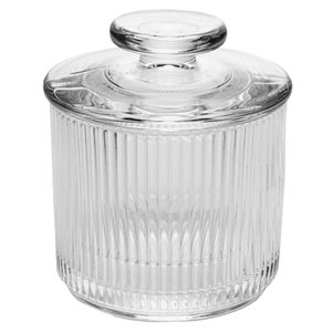 Manteigueira Francesa Lines 11,5x8,5cm em Cristal Wolff