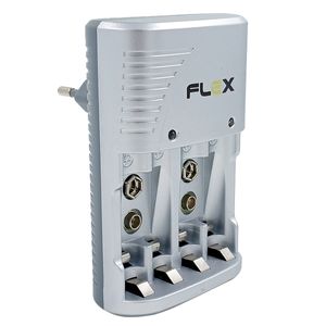 Carregador P/ Pilhas e Baterias Recarregáveis 9,5x6,5cm em Plástico X-Cell