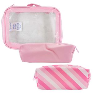 Kit Nécessaire C/ Alça 3 peças em PVC Qualis