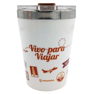 Copo Viagem 300ml em Aço Inox Zona Criativa