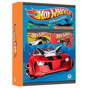 Livro Box Hot Wheels 6 Peças 23x17cm em Papel Magic Kids