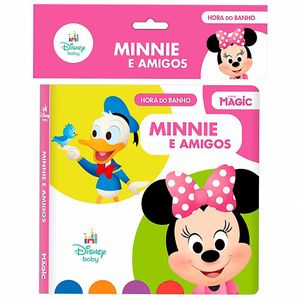 Livro de Banho Minnie e Amigos 14x14cm em Plástico Magic Kids