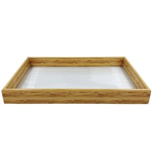 Bandeja Retangular Decorativa 39,5x26,5cm em Plástico Dcarte