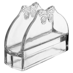 Porta Guardanapo Butterfly 13x9cm em Vidro Wolff