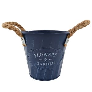 Vaso Balde Decorativo 12,5cm em Metal Megagift