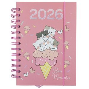Agenda 2026 Gatinho 13,7x19cm em Papel Dcarte