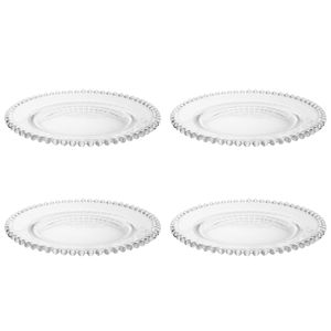 Jogo de Pratos Pearl 4 Peças 10cm em Cristal Wolff