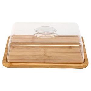 Porta Frios C/ Base Bambu 24x18,5cm em Plástico Dolce Home