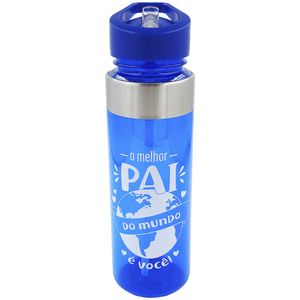 Garrafa Pai C/ Canudo 700ml em Plástico Wincy