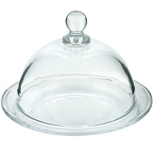 Queijeira Clear 14x10cm em Vidro Kehome