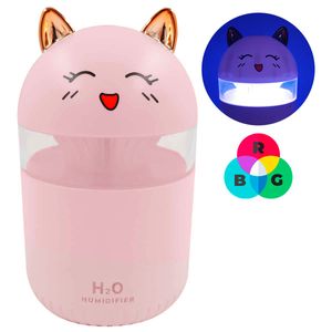 Umidificador de Ambiente Gatinho 15cm em Plástico Lila Cosméticos