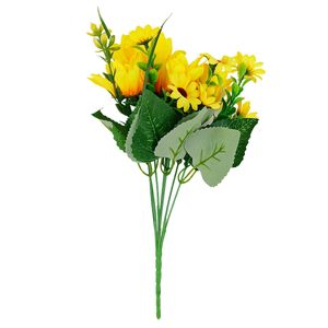 Buquê Girassol Artificial 30cm em Plástico Bella Garden