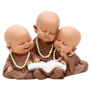 Buda Lendo Decorativo 13cm em Resina Brascontinental