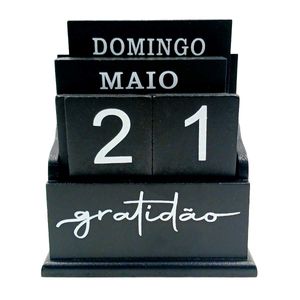 Calendário Decorativo 15x13cm  em MDF Golden Rio